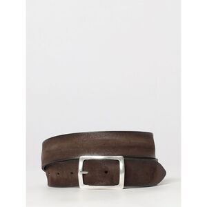 Orciani Men Adjustable Orciani Belt In Brown Leather With Classic Buckle